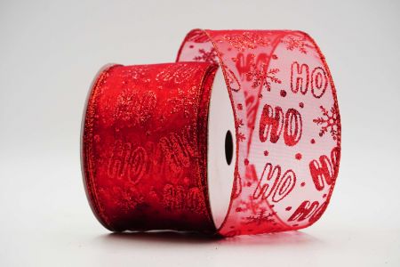 Ho Ho Christmas Wired Ribbon_KF7252GR-7R_red